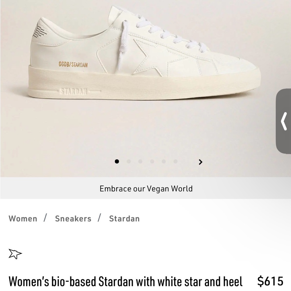 Authentic Golden Goose women’s bio- based STARDAN optic white